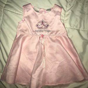 Pink princess first birthday dress 12mo