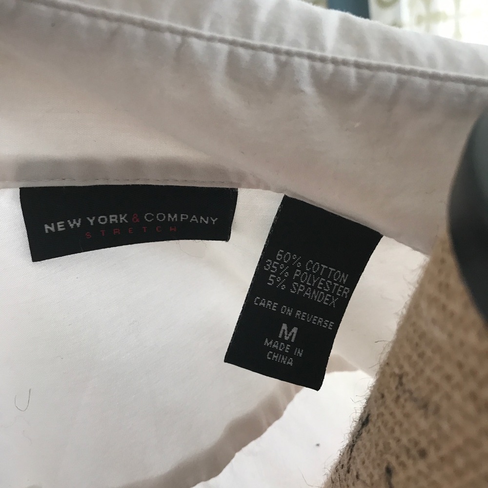 Fitted white Tunic size Medium