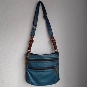 Fossil leather crossbody purse