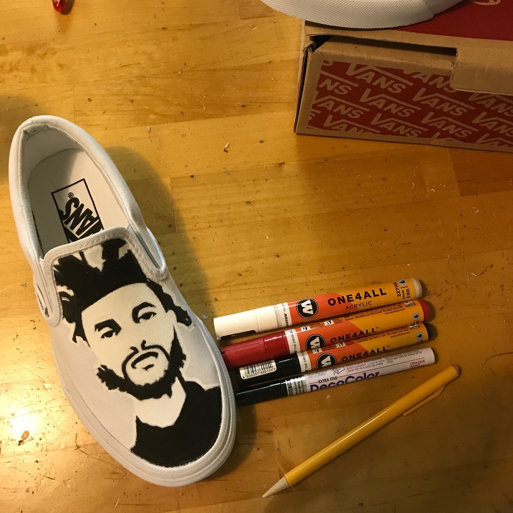 Graphic design with acrylic paint...