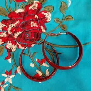 BOGO Red Hoop Earrings