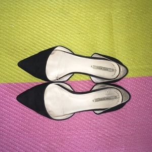 Zara Basic D'Orsay Flats-Size 37