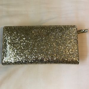 New Kate Spade Gold Glitter Wallet
