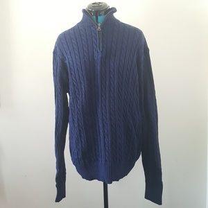 Vintage Polo Jeans Co Navy 1/2 zip Pullover Sz XL