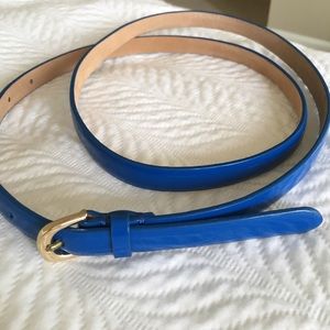 MOVINGSALE💓 Blue Patent Skinny Belt