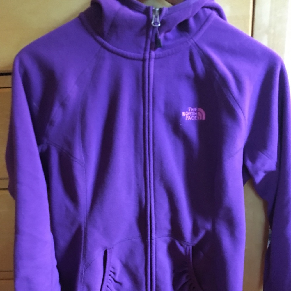 Purple super warm fuzzy fitted north face