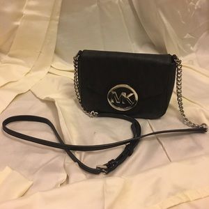 Black MK cross body purse
