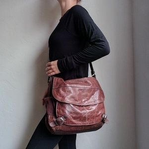 Fossil leather crossbody