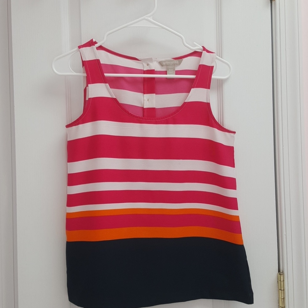 Banana Republic Striped button-back sleeveless