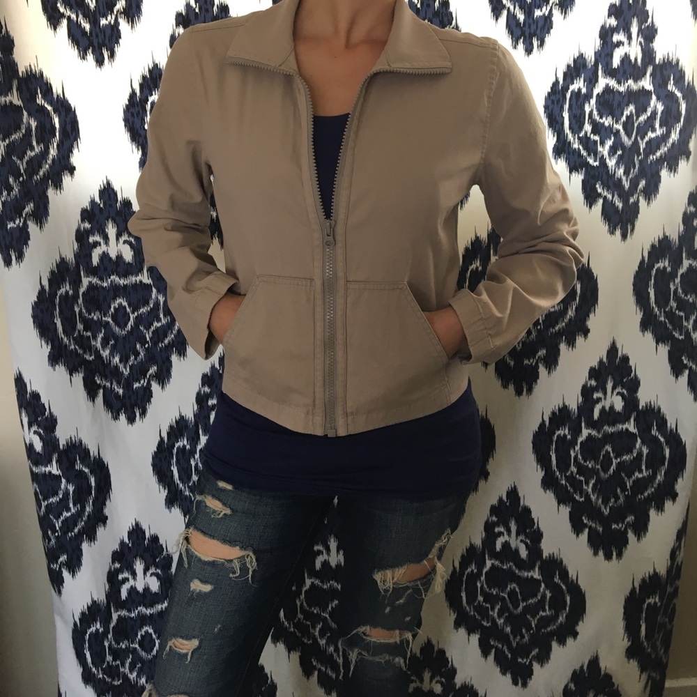 Khaki "members only" style jacket