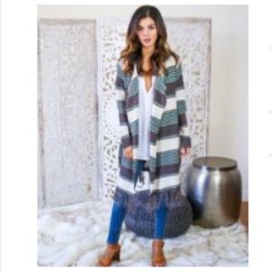 Striped kimono | long sweater