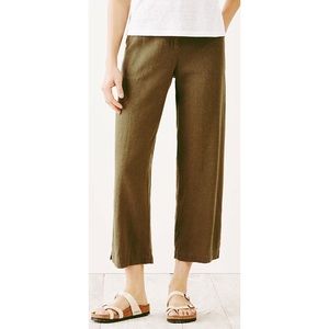 Authentic Adolfo Dominguez Moss Green Linen Pants