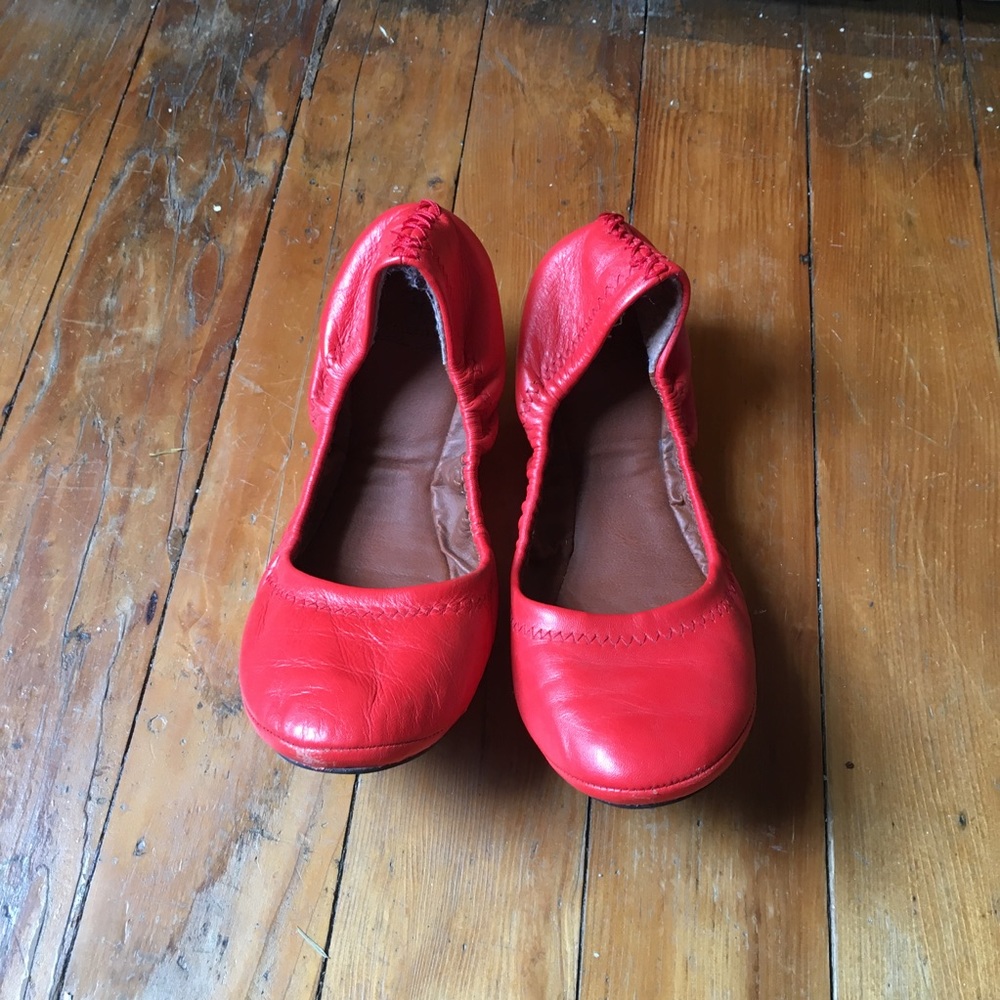 Lucky Brand Bright Coral Flats