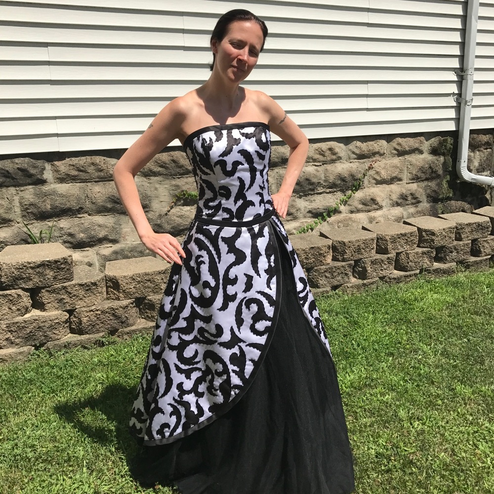 Black and gown