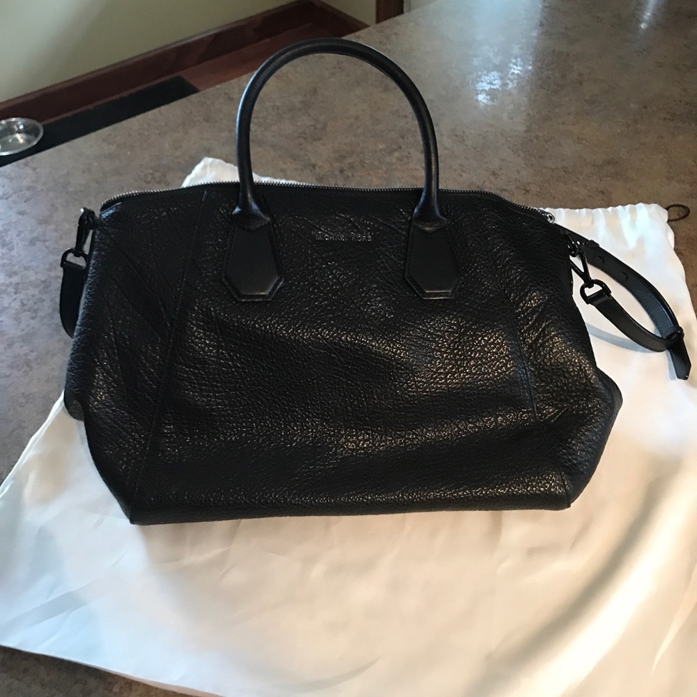 Michael Kors Black Leather Satchel