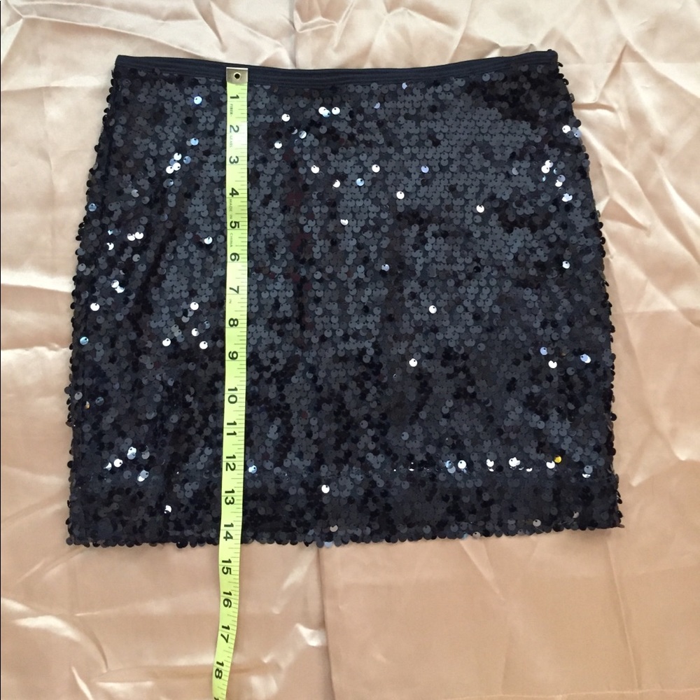 Black sequin mini skirt