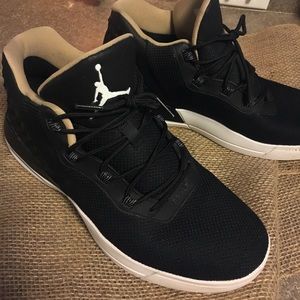 Black and Tan Nike Jordan's