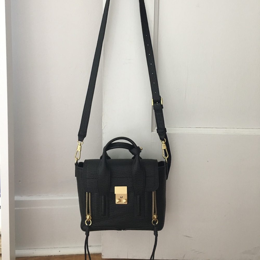 3.1 Philip Lim Mini Pashli in Black Leather