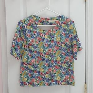 SOLD Nordstrom Floral open back blouse