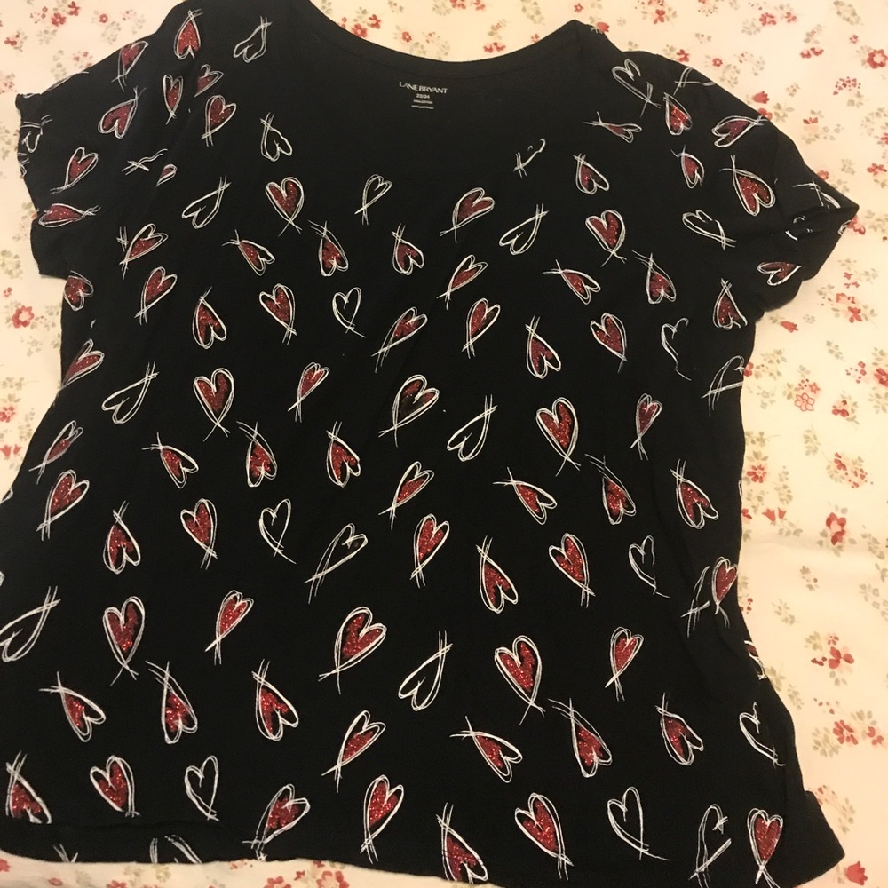 Lane Bryant heart print shirt size 22/24