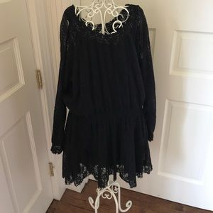 Free People Off the shoulder Drop Waist Lace Dress
