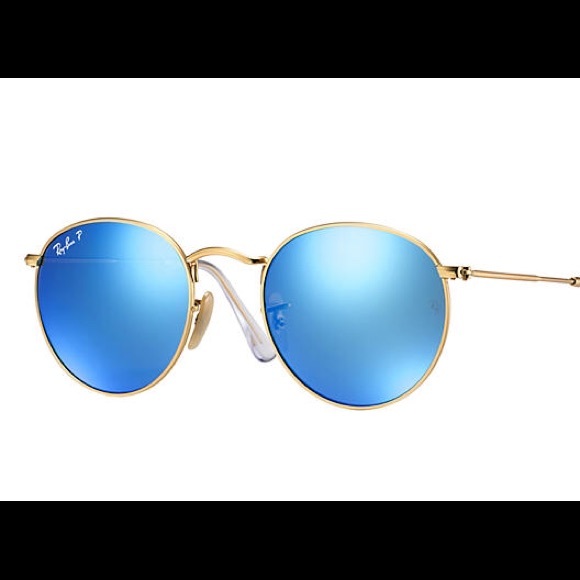 Ray-Ban Round Metal Polarized Sunglasses - Picture 1 of 6