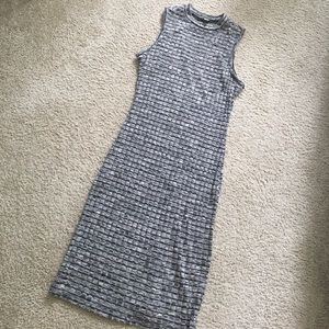 High Neck Knitted Midi Dress