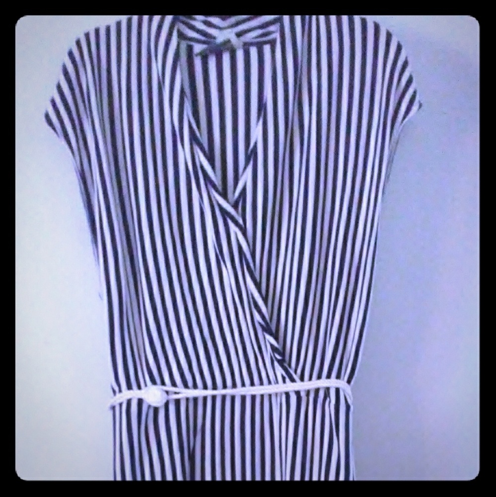 Anthropologie sailor stripe dress, large