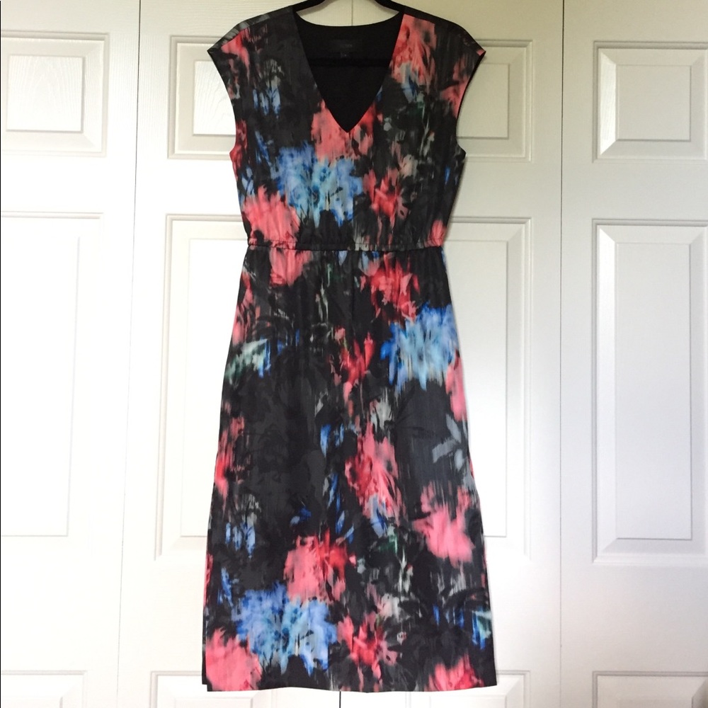 J. Crew watercolor floral midi dress