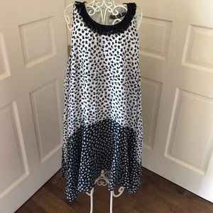 Anthropologie Black & White Twirl Dress. XL