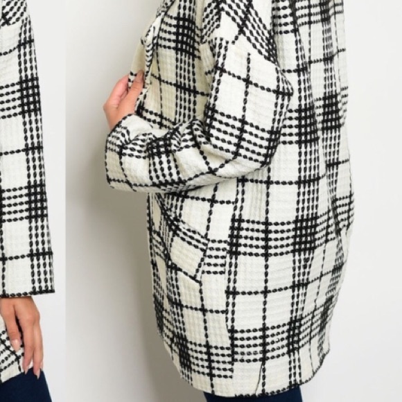 GlamVault Plaid Jacket Size Small NWT - Picture 5 of 10