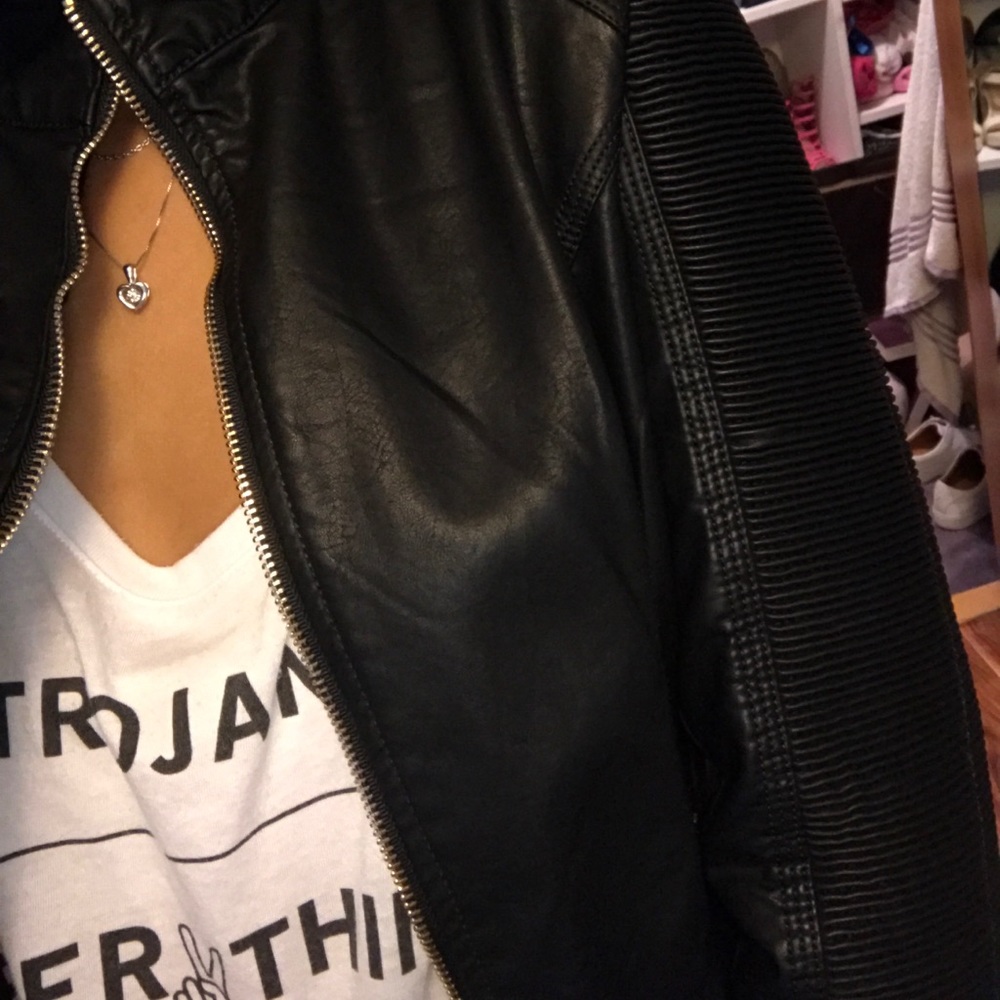 Black Pleather Jacket - image 4
