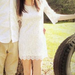 White lace dress