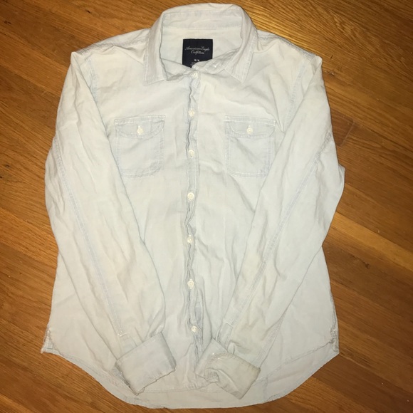 American&Eagle Light Denim Shirt - Picture 1 of 6