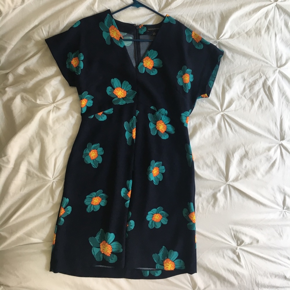 Banana republic contrast floral dress