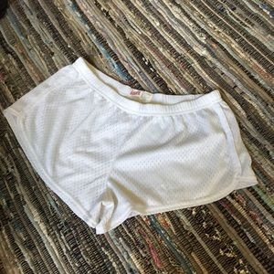 White Mesh Soffe Shorts