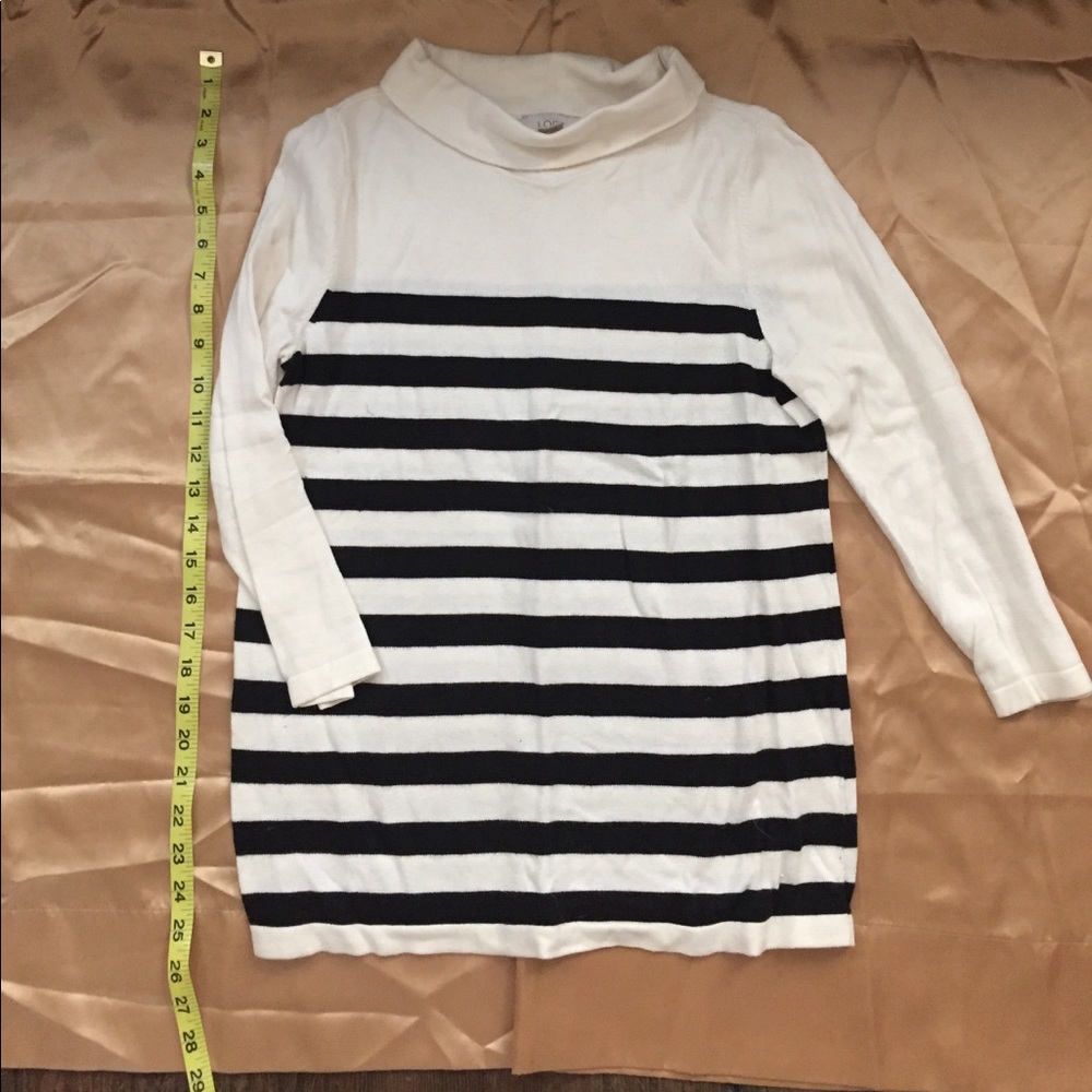 Loft funnel neck stripe sweater