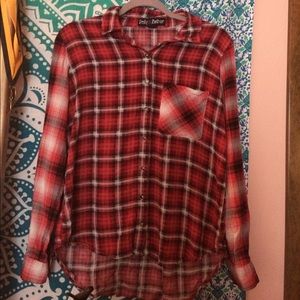 red and white feminine flannel