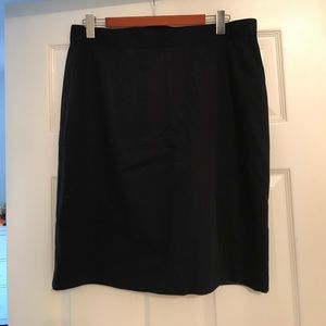 Navy knee length skirt