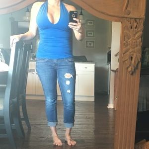 Victoria's Secret medium bra halter top cobalt