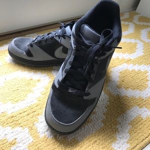 Black and Grey Nike Tennis Shoes