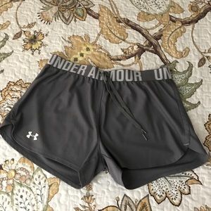 Women's gray Under Armour shorts