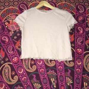 Purple croptop w/ ruffles