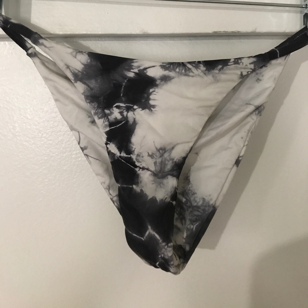Blue life grey marble bikini bottom