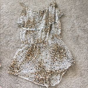 Cheetah Romper Coverup