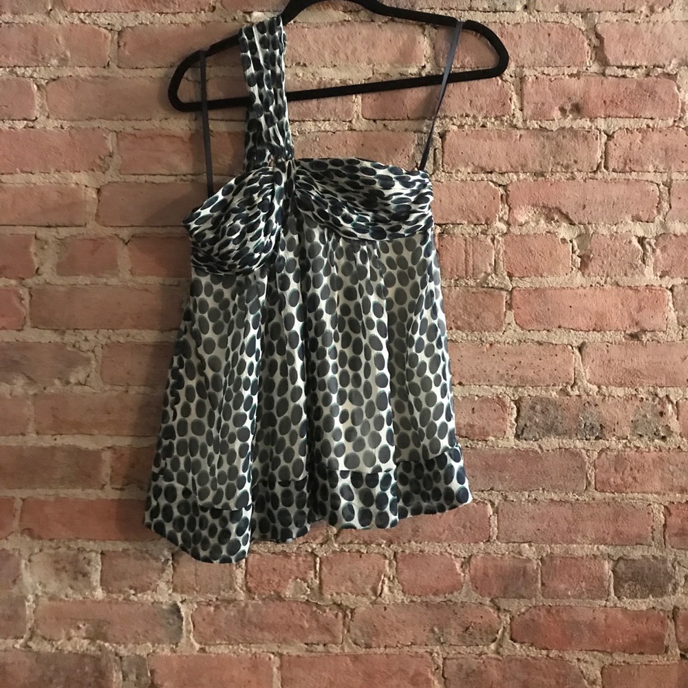 One Shoulder silk BCBG top