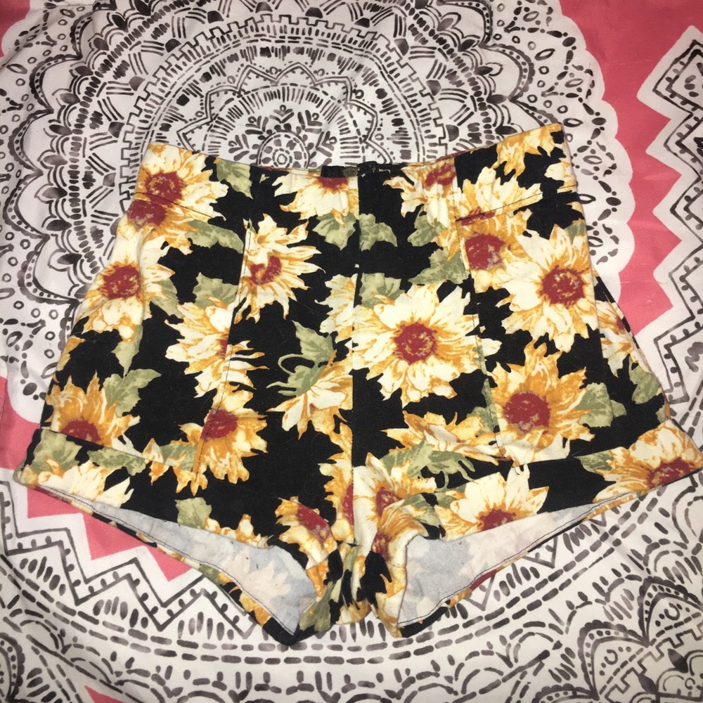 high waisted sunflower shorts