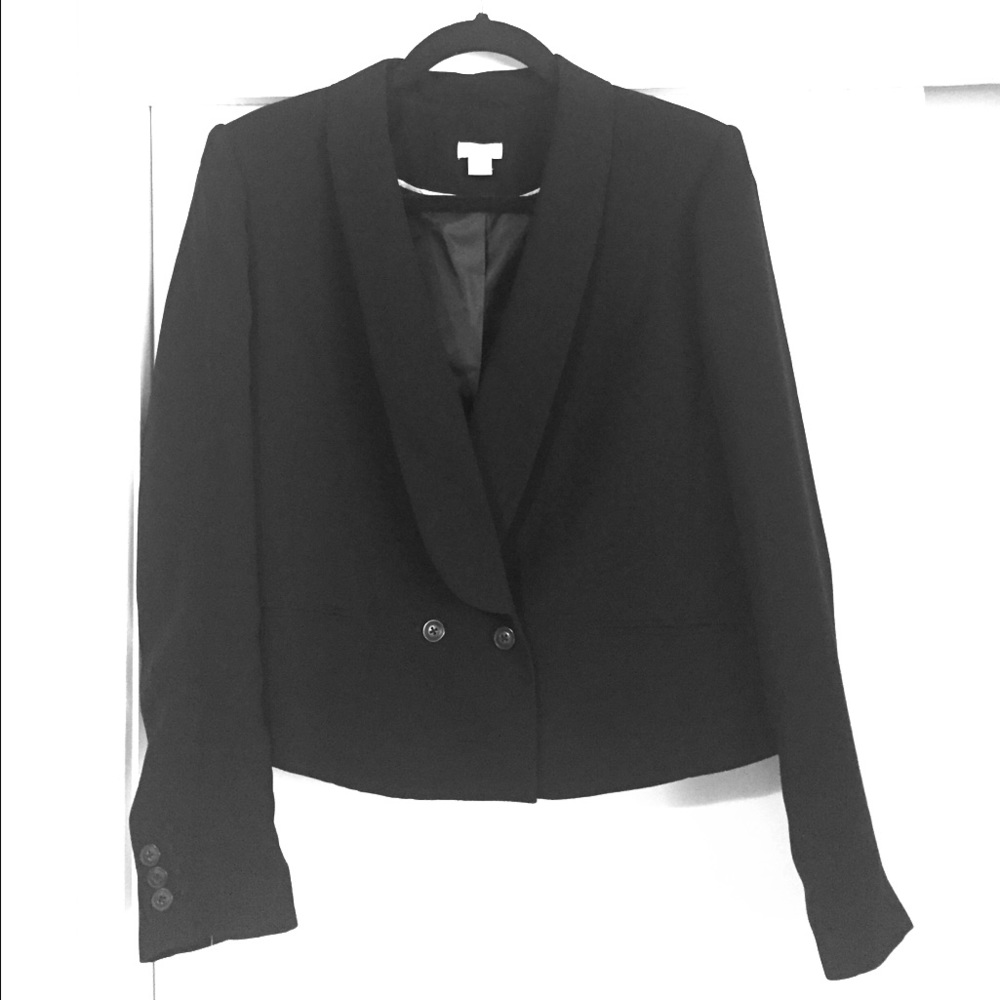 J Crew Cropped Tuxedo Blazer