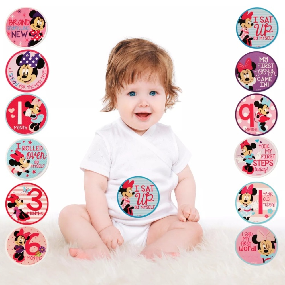 Disney Minnie Mouse Milestone Photo Belly Stickers