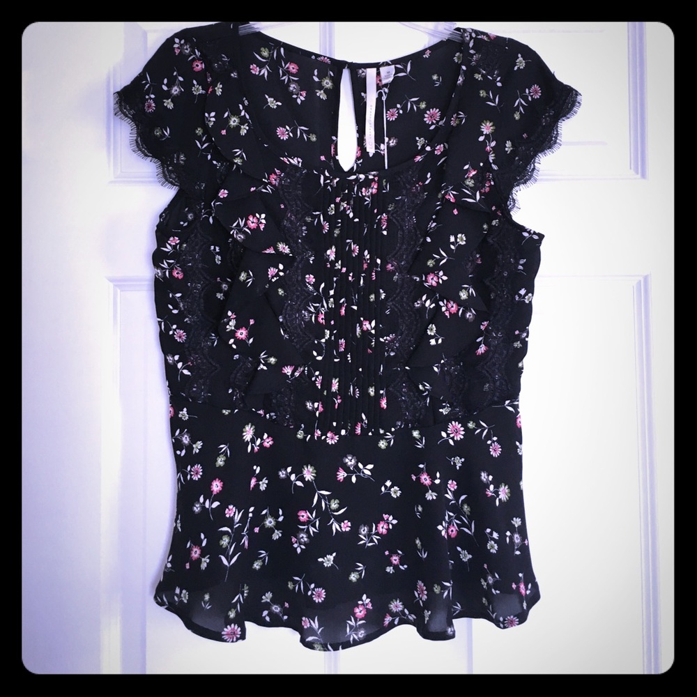 LC Lauren Conrad Fringe Shirt